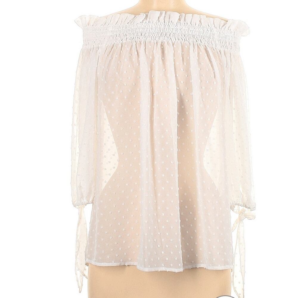 Beach Riot swiss dot off shoulder top